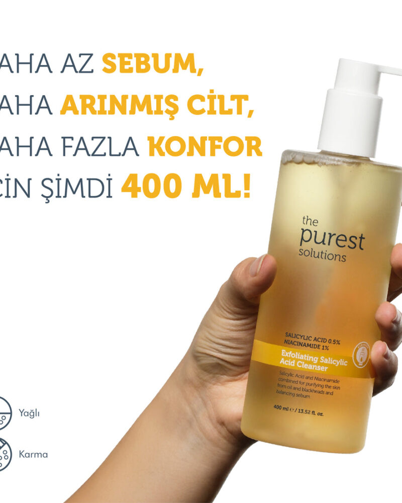 ژل شوینده کنترل چربی مخصوص پوست چرب پیورست400ml - تصویر 2